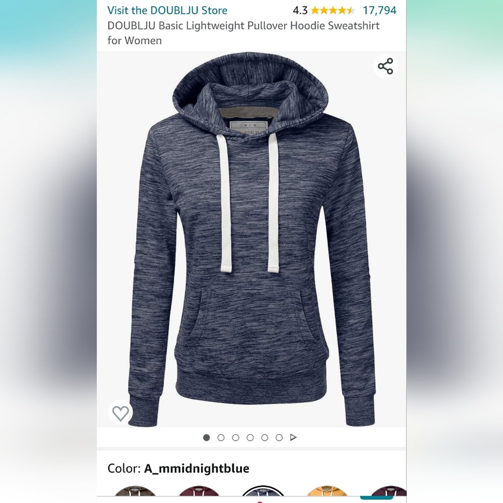 Size S Navy Blue Pullover Sweatshirt